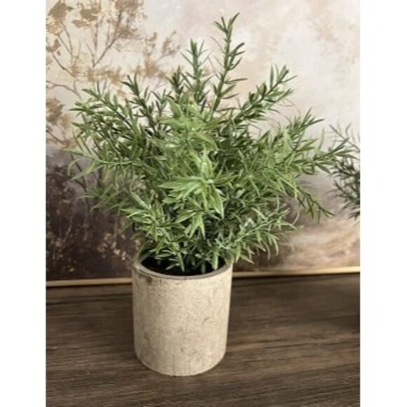 New2 Pack Small Fake Plants Rosemary Potted Artificial Plants for Shelf Desk Hom - Picture 3 of 3